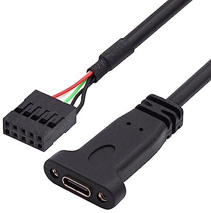 cablecc Single Port USB 3.1 USB-C Type C Female to USB 3.0 19pin Header Motherboard Cable 20cm