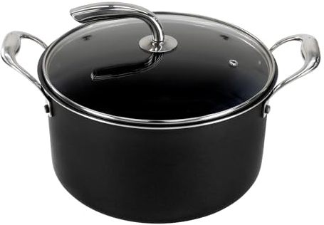 Vasconia Urban Dutch Oven (schwarz), ofen- und spülmaschinenfest – Antihaft-Suppentopf, Schmoren, Braten und Schmoren
