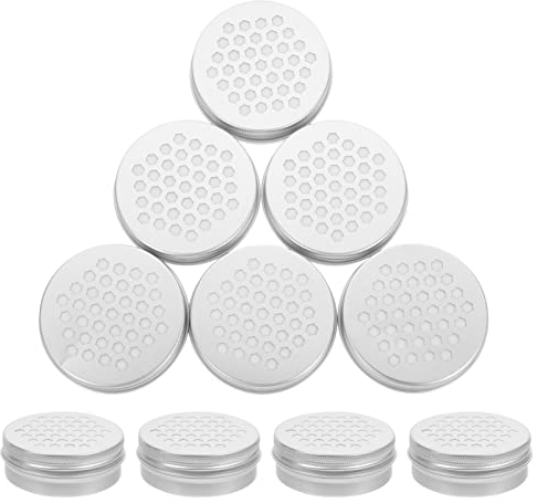 Artibetter Dog Scent Tins Dog Scent Work Tins Aluminum Tin Jars 10pcs 60ml Refillable Metal Round Tins Empty Travel Containers with Hollow Screw Lid for Candle Making and Air Freshener C