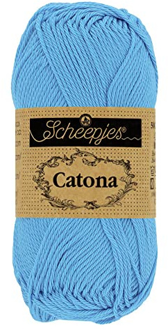 Scheepjes - Scheepjes Catona 384 Powder Blue Yarn - 10x10g