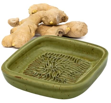 ANCKERAMIC® Ceramico Grater - Nutmeg Grater, Garlic Grater, Ceramic Ginger Grater, Handmade, Designed in Finland (Avocado)