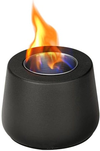 Round Mini Rubbing Alcohol Bowl,Tabletop Mini Fire Pit 4.4x4.1in Tabletop Fire Pit Bowl Original Ceramic Firepit,Mini Personal Fireplace for Home Kitchen Living Room Garden Indoor and Outdoor