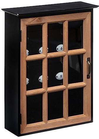 Atmosphera - Schlüsselkasten Milana Holz & Kiefer - schwarz - H.39-5 cm - Schwarz