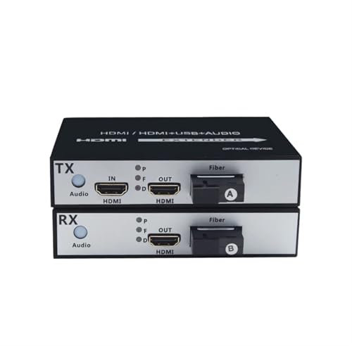 1 par de convertidor óptico HDMI de 1 Canal 1 en 2 Salidas 1080P Extensor de vídeo de Fibra óptica HDMI transceptor de vídeo HDMI Terminal óptico