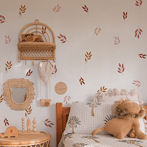 Neukids 48pcs Pflanzen Wandtattoo boho blätter Wandsticker Kinderzimmer Babyzimmer Wandaufkleber wohnzimmer Schlafzimmer flur selbstklebend Deko Aufkleber