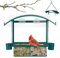 Window Bird Feeder, Durable Metal Bird Feeders with Strong Adhesive Sheets, Outdoor Hanging Bird Feeder Windowsill Birdfeeders with Removable Seed Tray for Wild Birds, Finch, Cardinal