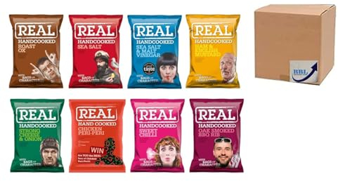 Real Crisps Mixed Case 35g (Pack Of 24)| Mix Flavours