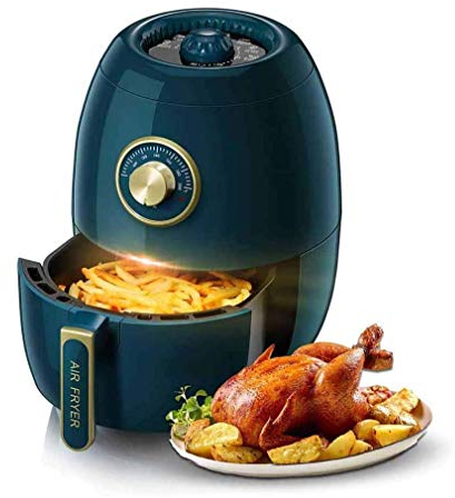 Freidora de aire de 3 litros sin aceite, mini horno freidora de patatas fritas con múltiples ajustes preestablecidos de cocción, horneado y asado, temporizador de 30 minutos para vigilantes del peso,
