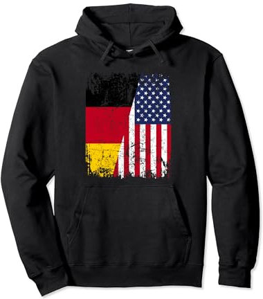 AMERIKA DEUTSCHLAND USA US Flagge | Damen Herren Kinder USA Pullover Hoodie