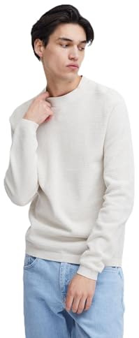 CASUAL FRIDAY CFKarl Waffle Crew Neck Knit Herren Strickpullover Pullover Pulli Rundhals 100% Baumwolle Regular fit, Größe:M, Farbe:Pumice Stone (140002)