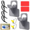 Supporto per tubo per piscina, compatibile con accessori per piscine Intex e Bestway, adatto per tubi da 30 – 37 mm, 2 pezzi (grigio)