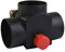 BODYA 75 mm Lüftungsschlitz, T-Stück Auslassanschluss und Ventilklappe für Dieselheizung, Schwarz