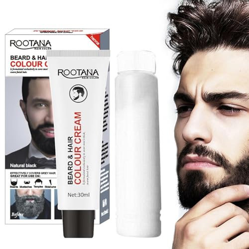 60 Ml Bartfärbemittel Haarfärbegel Herren Bartfärbemittel Zum Kaschieren Grauer Haare Natur Schwarz Brauns Bartpuder Für Einen Volleren Bartverdicker Zum Bart Färben