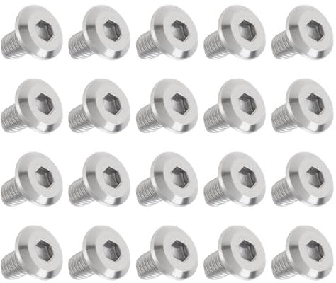 20Pcs M6 x 15mm Flat Head Hex Socket Cap Screws Bolts, 304 Stainless Steel Furniture Connector Bolt, Allen Hex Drive, Bright Finish, Metric Fully Machine Thread (M6 x 15 mm)