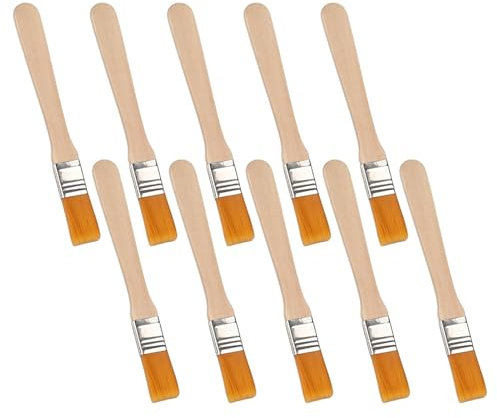 10 Stück Pinsel, 13.5cm Flachpinsel, Pinsel Set, Pinsel Lack Fensterpinsel, für Kunst Malerbedarf Malerei DIY
