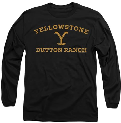 Yellowstone Unisex Yellowstone Arched Logo Mens Long Sleeve T Shirt T-Shirt