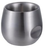 BTWYU Coffee Mug,Cups Reusable Mini Stainless Steel Tea Cups Double Wall Insulated Espresso Coffee Cup Camping Metal Beer Mug Home Office Drinking Cup Sturdy(120ml/4.2oz)