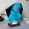 Drawelry 3D Ozean Harz Nachtlicht Ornamente mit Holz Sockel Meere Tiere Lampe Statue Dekoration Mehrfarbige Variable LED Nacht Lichter für Wohnzimmer Schlafzimmer Kinderzimmer Dekor (B10, M)