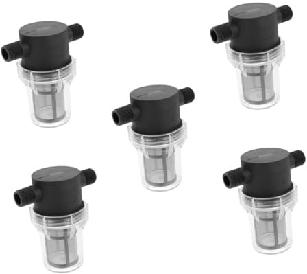 Mipcase 5 Pezzi filtro del tubo dell'acqua della cucina Filtri in filtro dell'acqua filtro professionale filtro a rete filtro pompa acqua camper filtro camper plastica