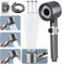 Shower Head with High Pressure -Clean Tub & Pet, Multi-Mode Shower Heads with 1.5M Hose and Holder, Filtered Showerhead Remove Chlorine, Massage Shower Heads with ON/Off Switch (Grey)