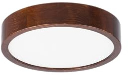 STOLARNIA PIKA Deckenleuchte - Holz Runde Deckenlampe Nussbaum LED 10W-4000K (∅27 cm) - Modern Dunkelbraun Lampe für Schlafzimmer, Wohnzimmer, Flur, Küche - Stilvolle Kiefernholz LEJA