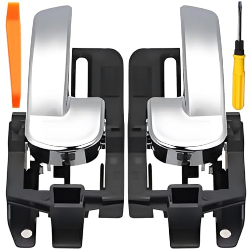 ZAMDOE Poignée de Porte intérieure pour Nissan Qashqai J10 JJ10 2007 2008 2009 2010 2011 2012 2013 SUV Accessoires 80671-JD00E 80670-JD00E Gauche Droite Côté Passager Côté Conducteur 2 Pièces