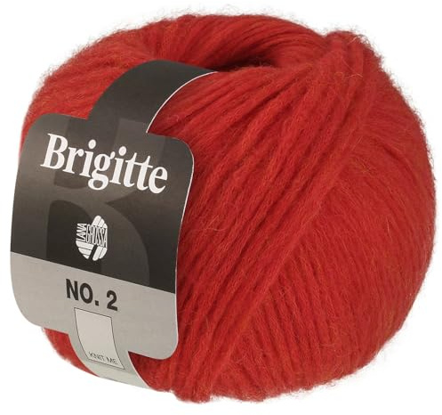 LANA GROSSA Brigitte Nr.2 | Edle Netzgarnstruktur aus Alpaka und Baumwolle | Handstrickgarn aus 47% Alpaka, 45% Baumwolle & 8% Schurwolle | 50g Wolle zum Stricken & Häkeln | 140m Garn FB 74