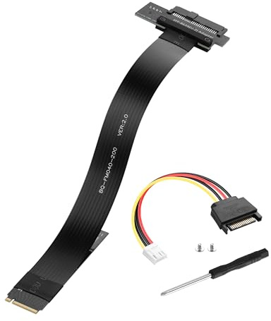 SinLoon M.2 M-Key PCI-E4.0 2280 NGFF auf U.2 SFF-8639 Hostkabel, 20 cm, Unterstützung für NVMe SSD