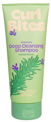 Curl Bites | Rosemary Deep Cleansing Shampoo - Locken Shampoo mit Rosmarinöl - für hydrierte & tiefengereinigte Locken & Wellen - vegan & mit Anti-Pollution-Komplex - 200ml