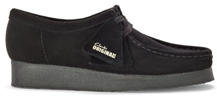 Clarks Herren - Schnürschuhe Wallabee in schwarz Rauleder
