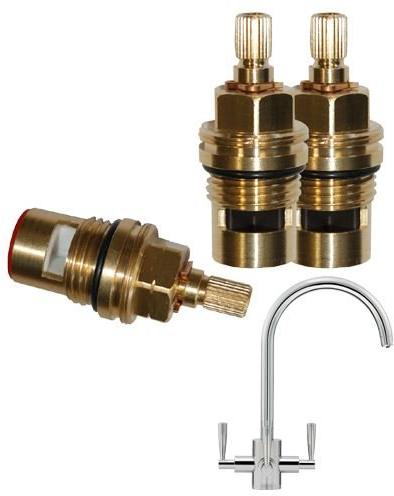 Franke Filterflow Olympus Kitchen Tap Replacement (1427R-H, 1427R-C) Valve Trio Cartridges Spares