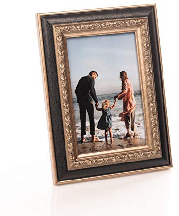 Baroque Style Classic Photo Frame - Perfect Size for 4x6 (10x15 cm) Pictures | Use Wall Mounted or Free Standing to Perfectly Fit Your Home | Photoframe for Cherished Memories