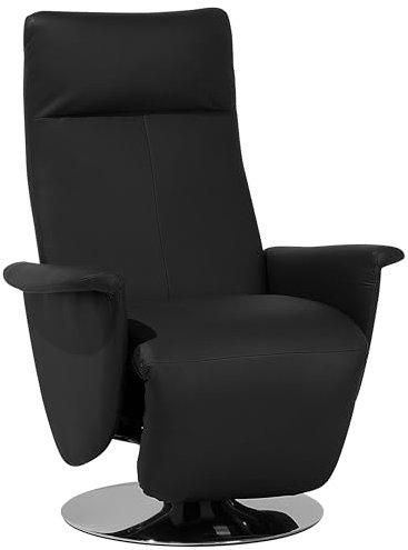Beliani Eleganter Wohnzimmer Sessel Kunstleder schwarz elektrisch verstellbar Prime