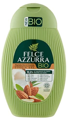 Felce Azzurra BIO Duschgel Mandel & Kokosnuss - reichhaltige samtweiche Duschformel - 100% recyclebare Verpackung - 1er Pack (1x 250 ml)