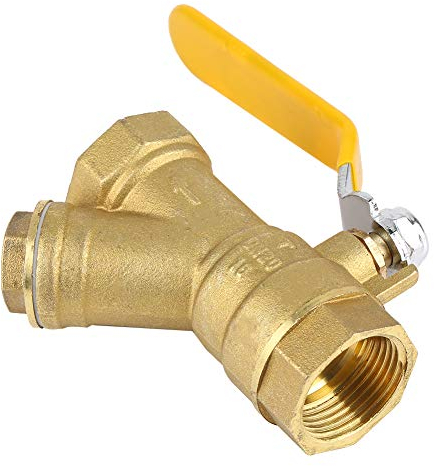 Qinlorgo Brass Strainer Filter Ball Valve, 3/4 BSPP Female Thread for Water Natural Gas