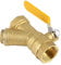 Qinlorgo Brass Strainer Filter Ball Valve, 3/4 BSPP Female Thread for Water Natural Gas