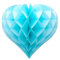 5 x Honeycomb/Wabenball Herz hellblau 35 cm