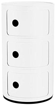 Kartell Componibili Recycled, Container 3-fächer, Mattweiß
