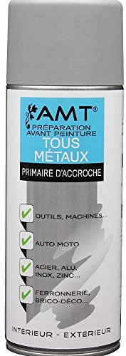 Les Colis Noirs LCN - Lot de 2 Bombe de Primaire d'Accrochage Tous Métaux - Spray Aérosol sous Couche Peinture - BPM01