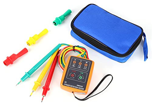 Trifase 60 V a 600 V CA Sequenza Ordine Presenza Rotazione Indicatore Indicatore Rilevatore Misuratore 20 Hz a 400 Hz con LED e cicalino Tester Indicatore di fase