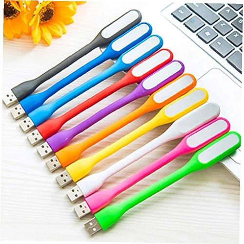 Zonfer 5pcs Mini LED Lampe USB USB Light pour Ordinateur Portable Clavier D'ordinateur Flexible Liseuse USB LED Lumière Portable Alimenté USB Portable Léger (Couleur Aléatoire)