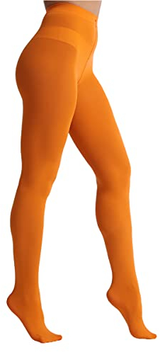 EVERSWE 80D Microfaser Damen Strumpfhose (S/M, Orange)