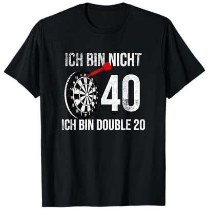 40. Geburtstag Dart Ich bin nicht 40 ich bin double 20 T-Shirt
