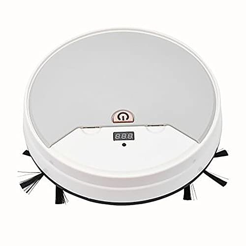 LJJ 1800Pa Robot Vacuum Cleaner Remote Control Automatic Dust Removal Sweeper Household Floor Sweeping Robot Dry & Wet Mopping Robot,White