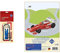 Pebaro Siva Toys_703P mit Vorlage, 16-teilig & 352/4S Laubsägevorlage aus Sperrholz Motiv Rennwagen 3D