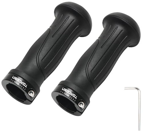 TOPCABIN Fahrrad Griffe Kurze Mini Fahrrad Lenker Griffe Fit Viele Standard Bikes Länge 3.5 inch 1 Paar (Aluminium Doppelschloss(Übergröße90mm))