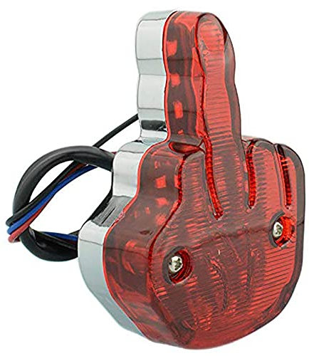 Motorrad Mittelfinger LED Rücklicht für Zerhacker Yamaha KTM Honda Triumph Heck Haltestelle Licht Rücklicht