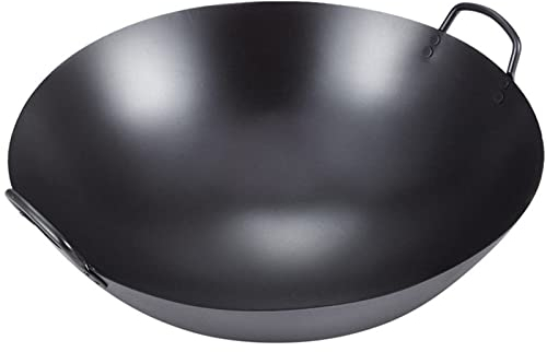 BAILR Antióxido Wok Sartenes, Sarten Wok Resistente a Rayones y Antiadherente, Ergonómico Sartén para Wok para Estufa Eléctrica, Cocina De Inducción y Gas Natural (A 38cm)