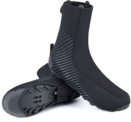 LZQpearl Fahrradüberschuhe, Unisex Rennrad Mountainbike Überschuhe, Wasserdicht Winddicht Leicht Thermisch Warm MTB Überschuhe Booties Cover (MTB,XL)