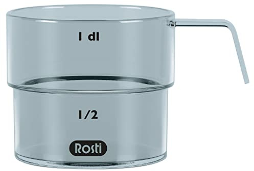 Rosti Mensura Deziliter-Messbecher aus SAN-Kunststoff, 100 ml, Dusty Blue